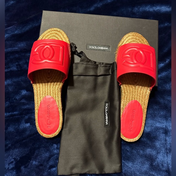 Dolce & Gabbana Red espadrilles size 8 - Picture 1 of 5